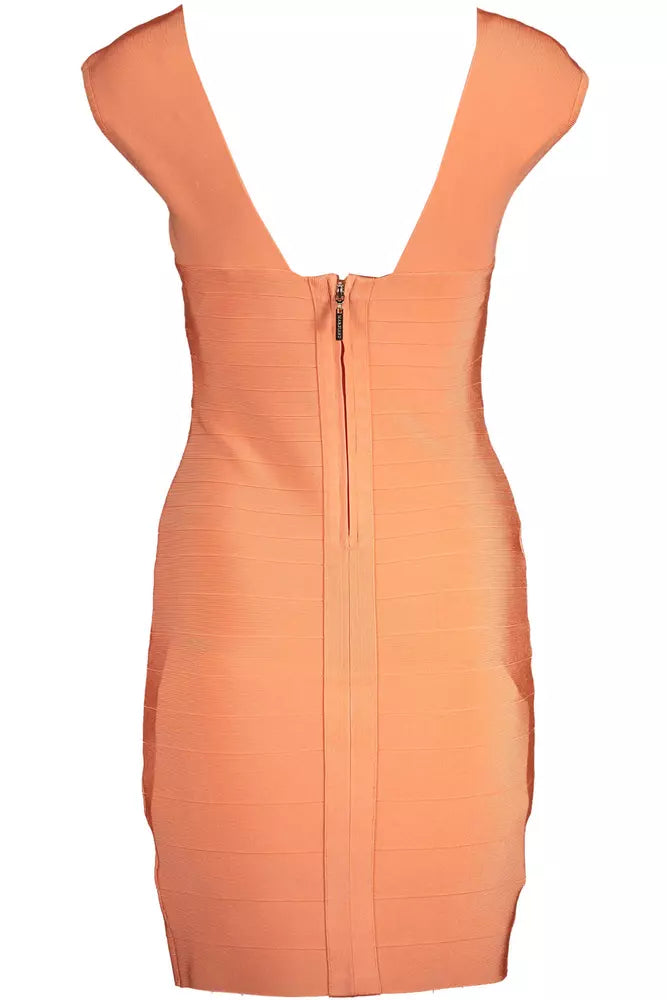 Orange Viscose Women Dress