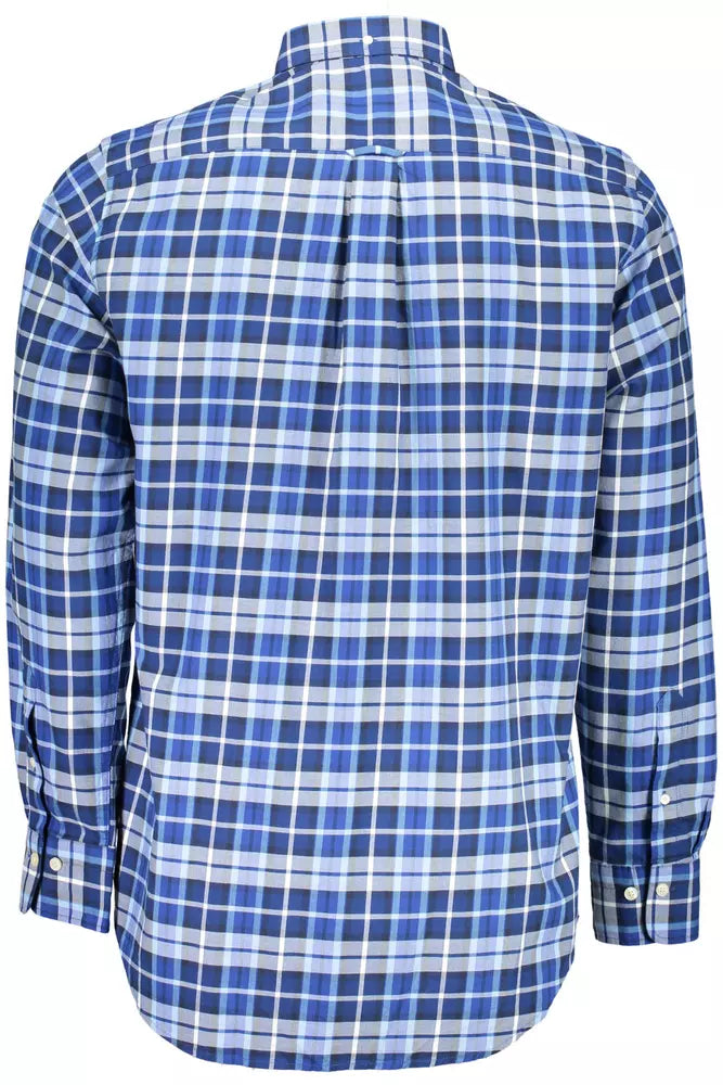 Classic Blue Cotton Long Sleeve Shirt