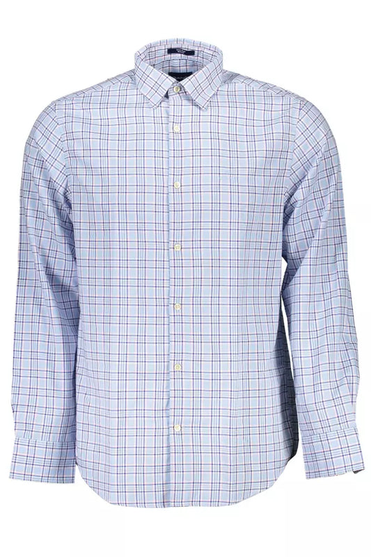 Elegant Light Blue Long Sleeve Shirt