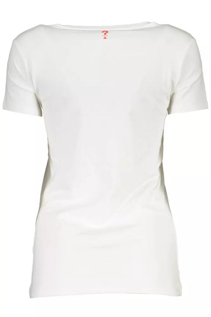 Chic White Logo Tee with Elegant Detailing