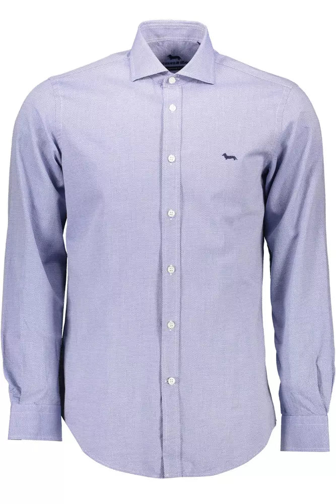 Blue Cotton Men Shirt