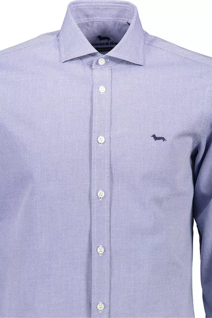 Blue Cotton Men Shirt