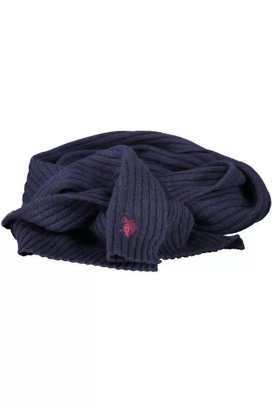 Blue Wool Men Scarf