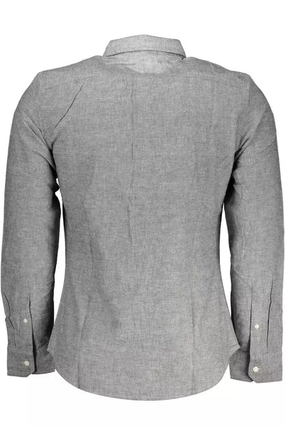 Gray Cotton Men Shirt