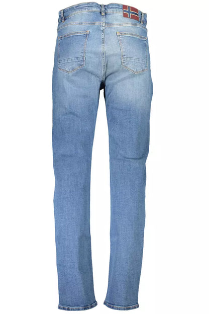 Light Blue Cotton Men Jeans