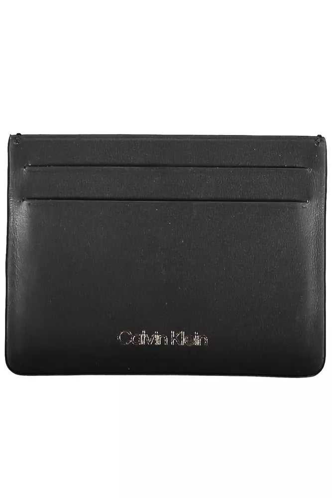 Sleek Black Leather Card Holder