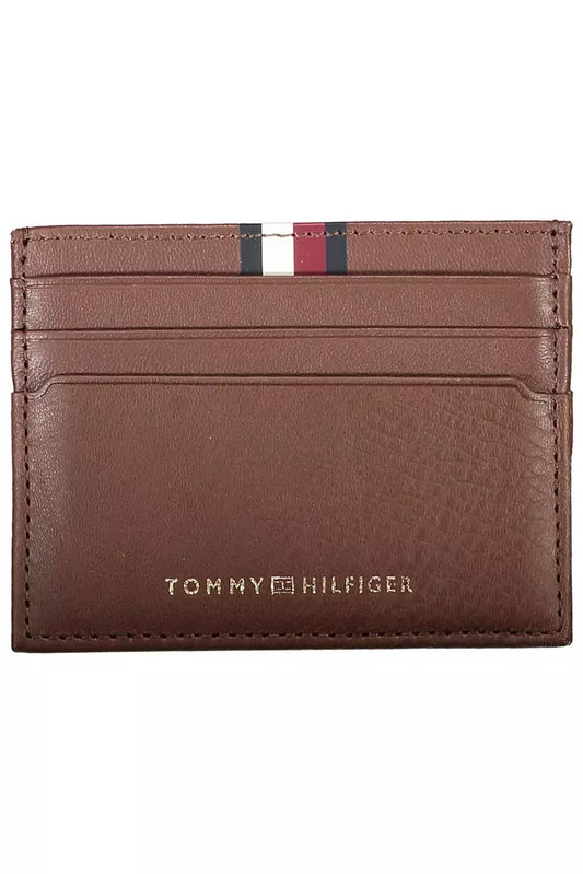 Elegant Brown Leather Card Holder