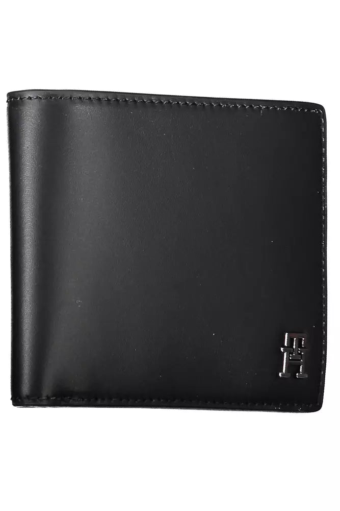 Elegant Black Leather Bi-Fold Wallet