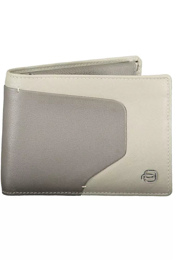 Gray Leather Men Wallet