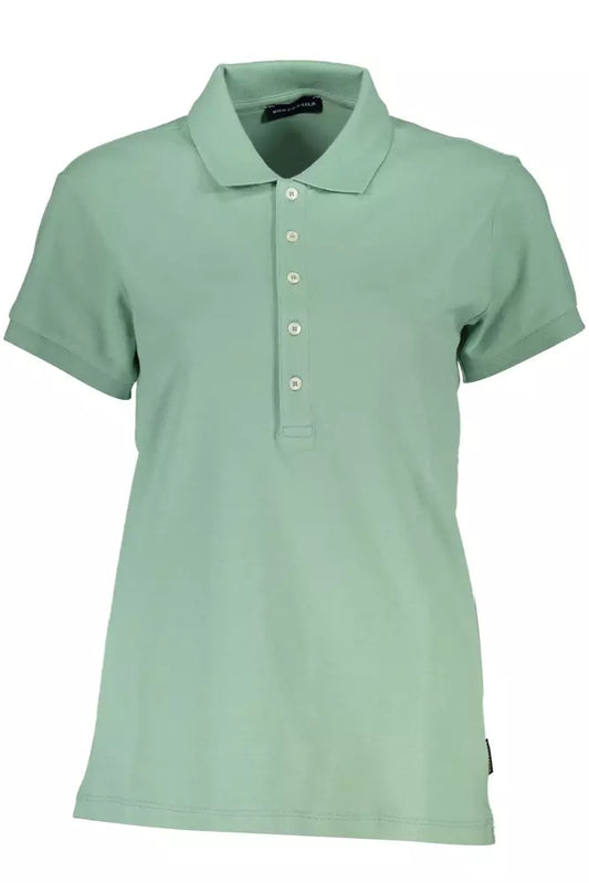 Chic Green Short-Sleeved Polo Shirt