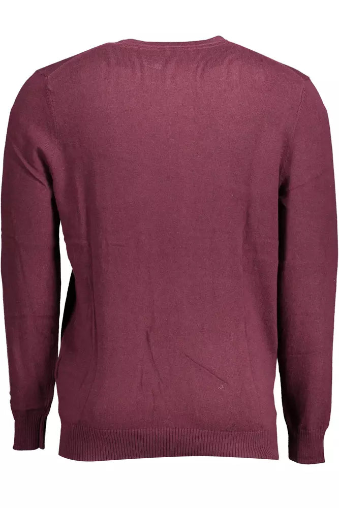 Purple Cotton Men Sweater