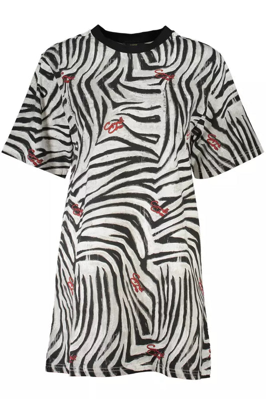 Elegant Short Sleeve Printed Dress