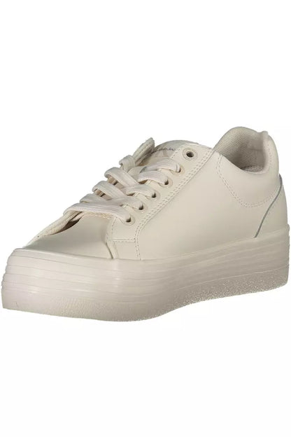 Eco-Chic White Sneakers with Contrasting Details