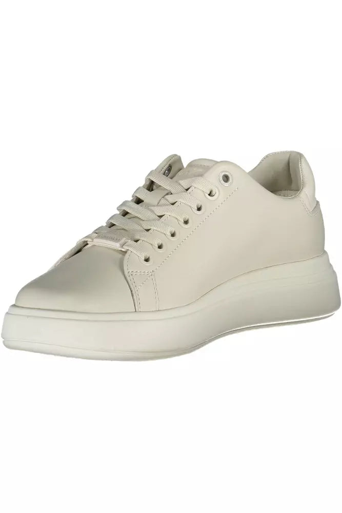 Elegant Beige Trainer with Logo Detail