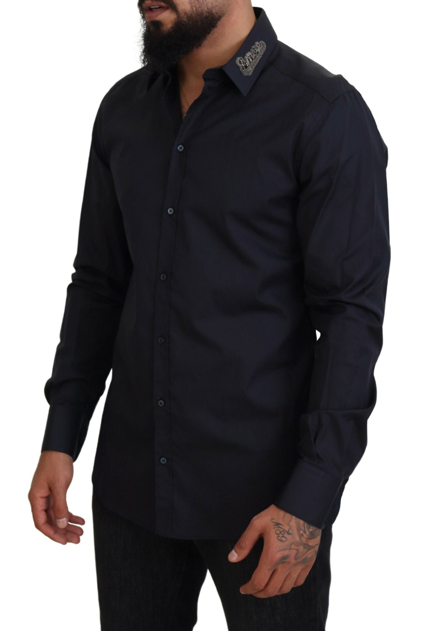 Elegant Azure Slim Fit Designer Shirt