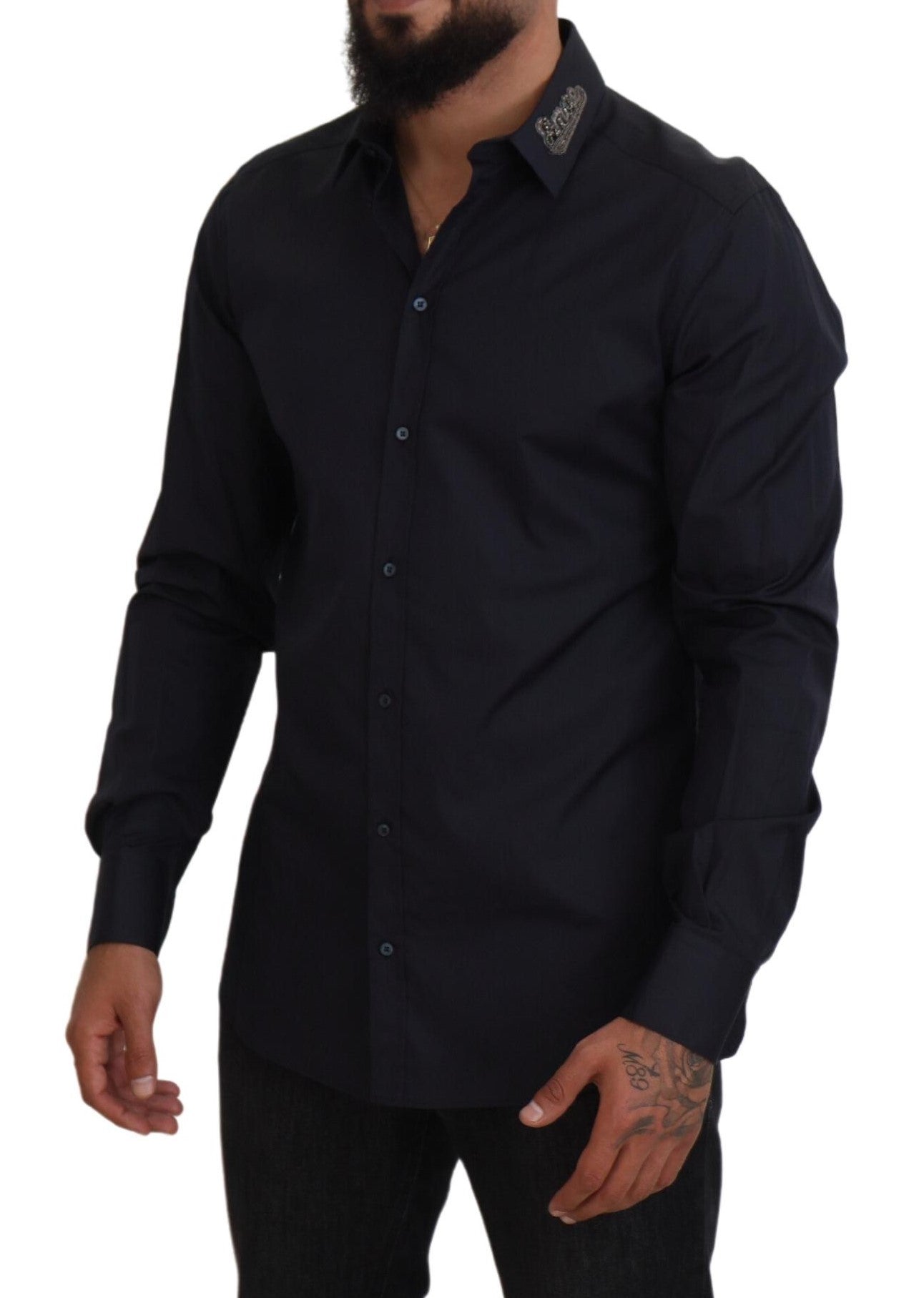 Elegant Azure Slim Fit Designer Shirt