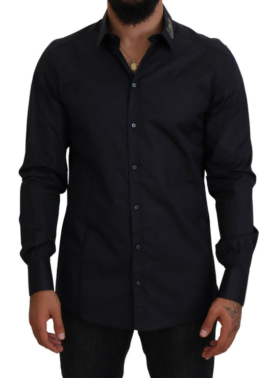 Elegant Azure Slim Fit Designer Shirt