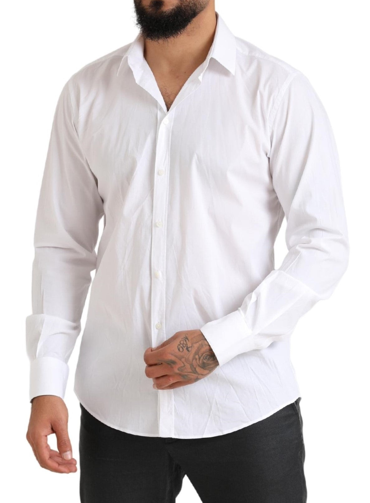 Elegant Slim Fit Cotton Dress Shirt