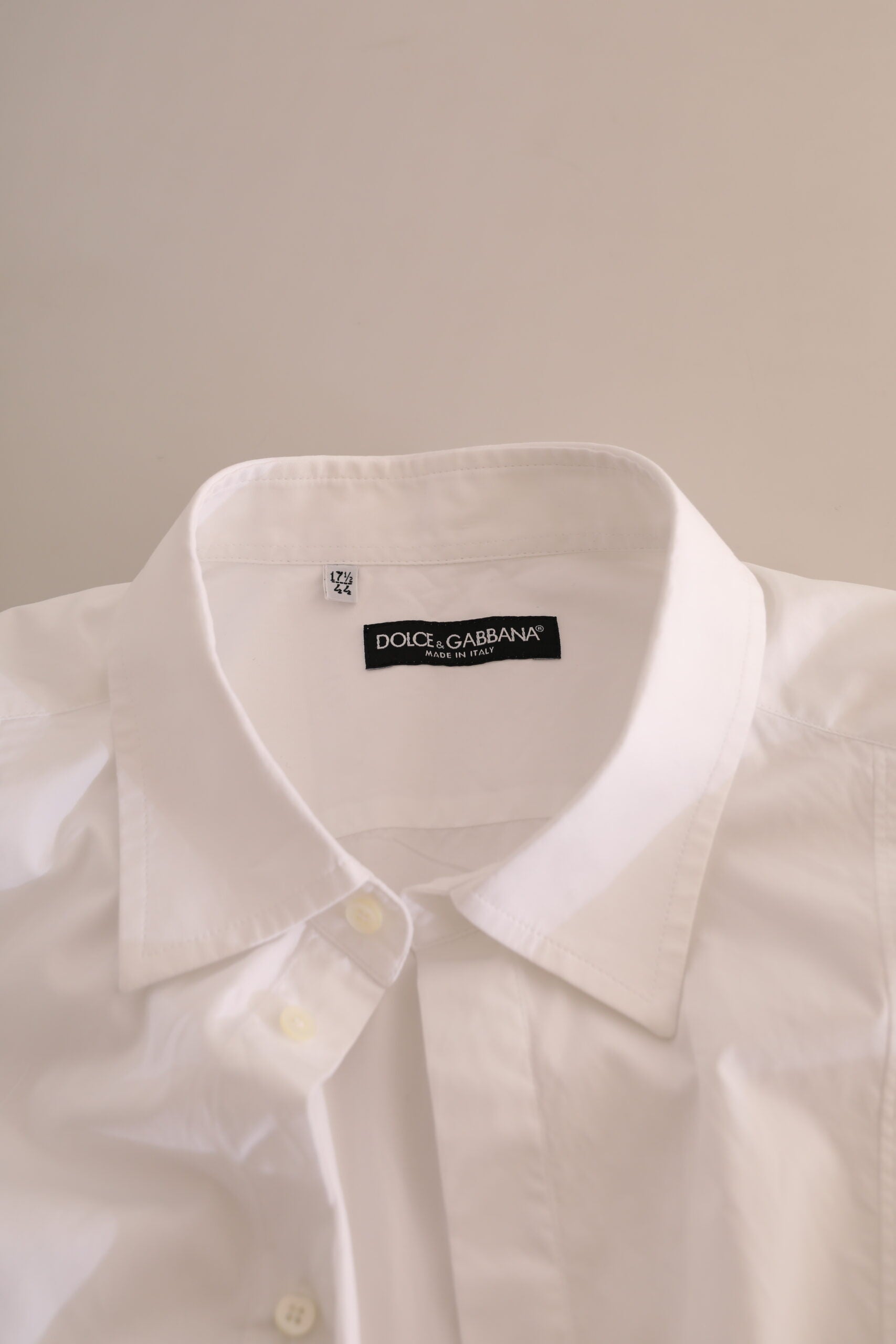 Elegant White Cotton Dress Shirt