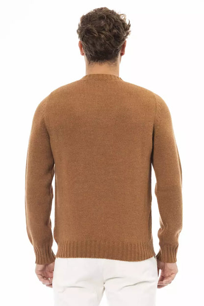 Beige Alpaca Men Sweater