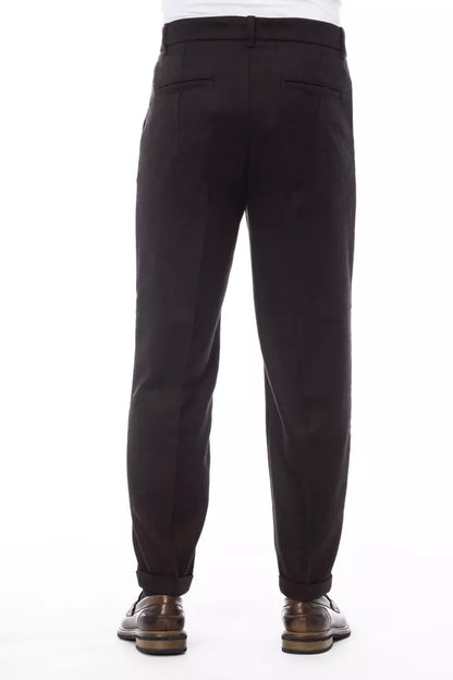 Brown Wool Men's Pant