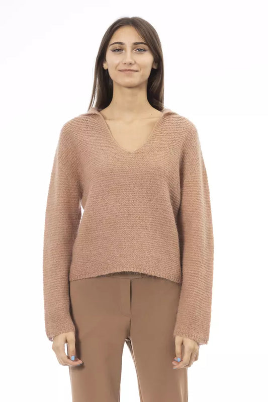 Beige Polyamide Women Sweater