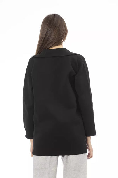 Black Polypropylene Women Sweater