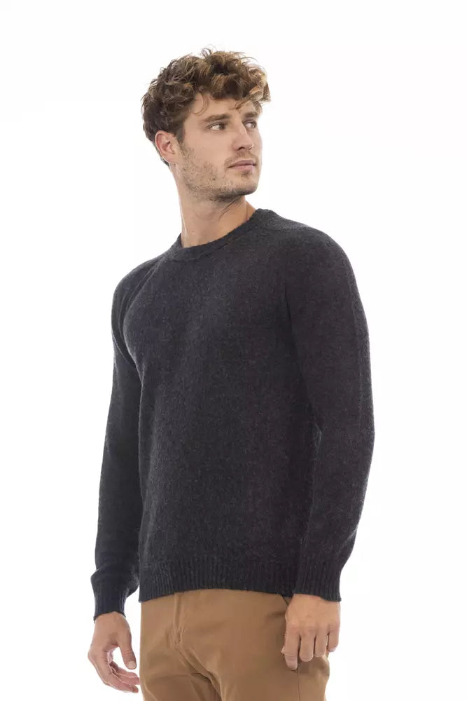 Black Wool Men Sweater