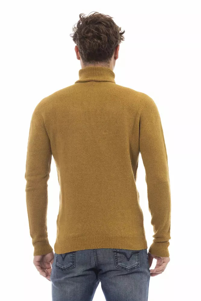 Brown Alpaca Men Sweater