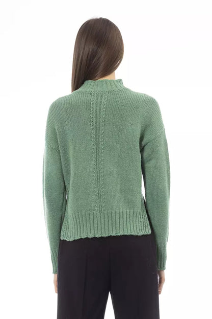 Green Wool Women Sweater