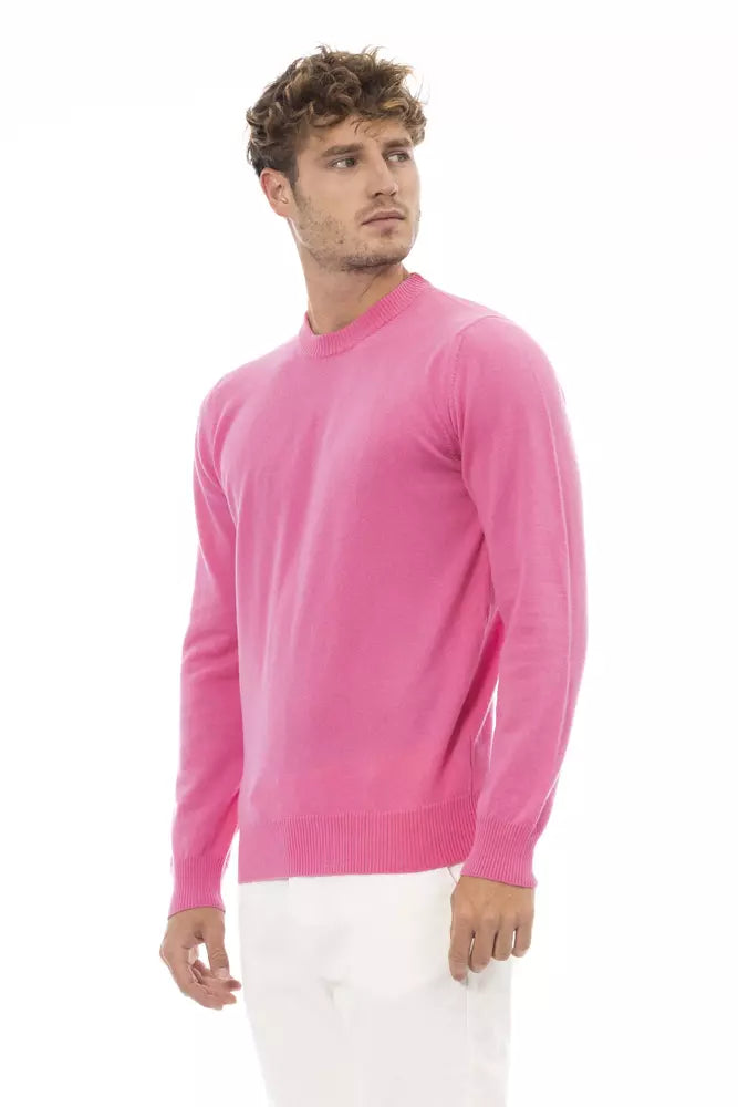 Pink Wool Men Sweater