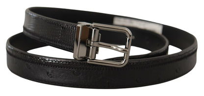 Elegant Ostrich Leather Designer Belt