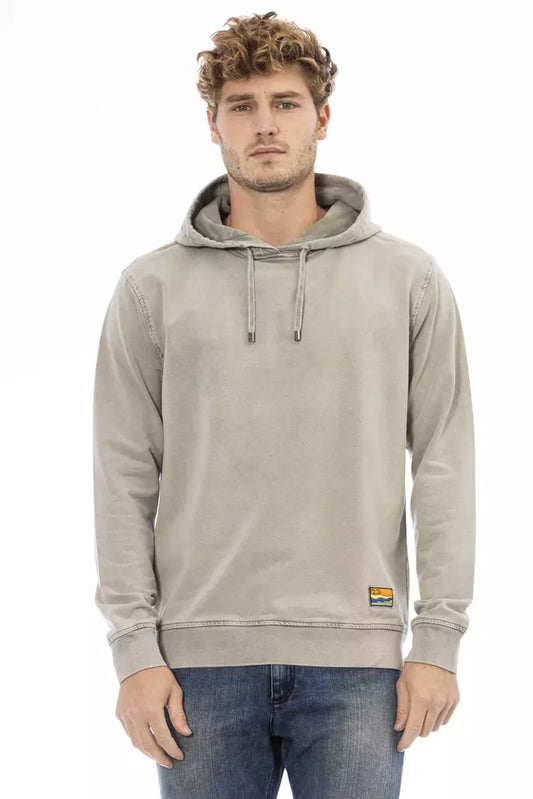 Beige Cotton Men Sweater