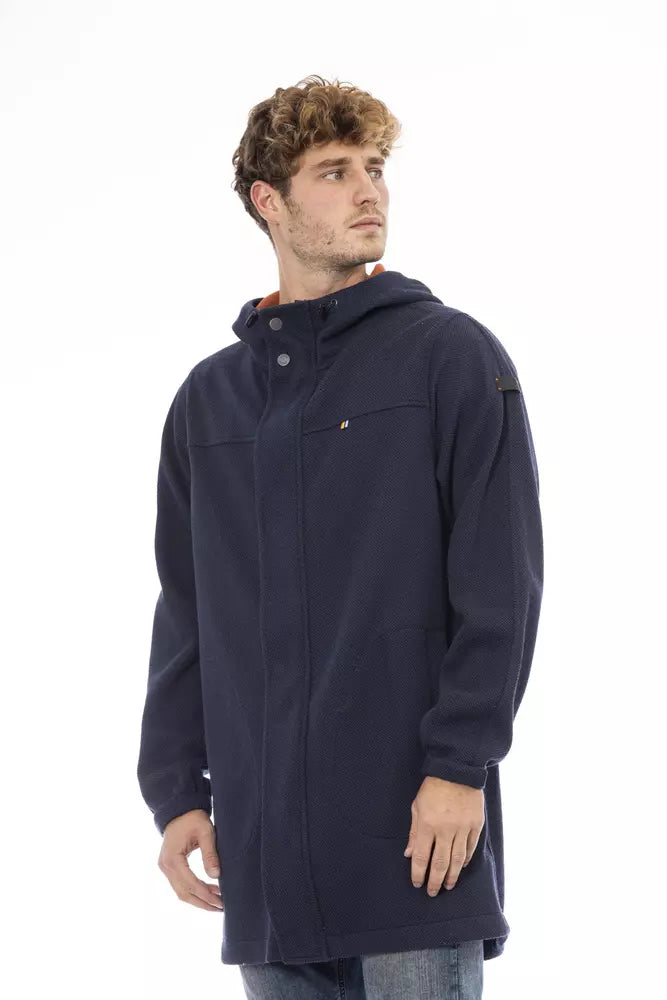 Blue Cotton Men's Jacket