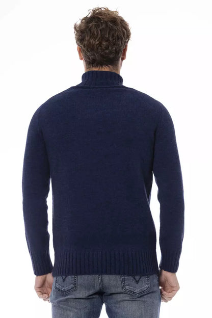 Blue Acrylic Men Sweater