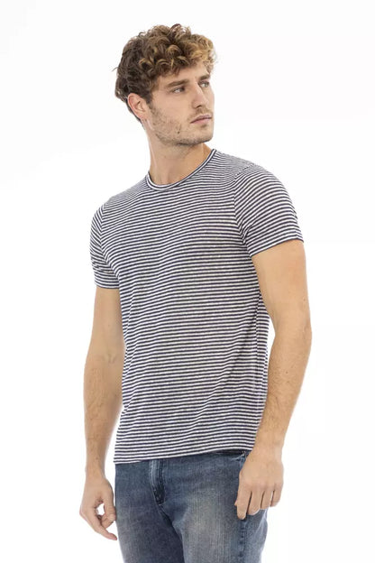 Blue Linen Men T-Shirt