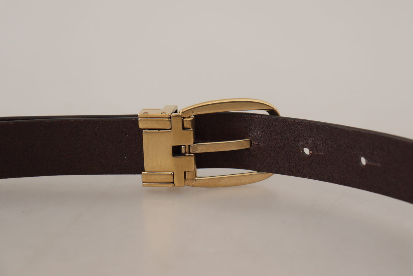 Elegant Dark Brown Leather Belt