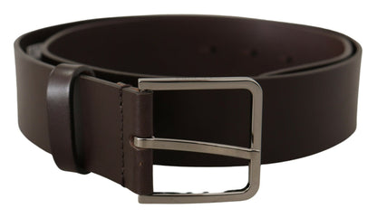 Elegant Dark Brown Leather Belt