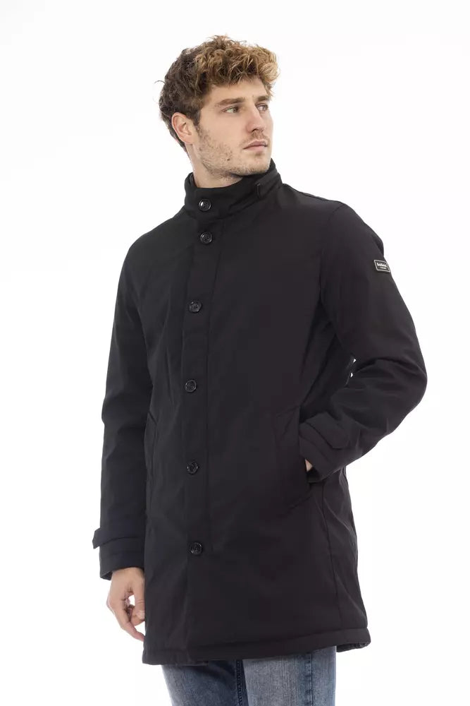 Black Polyester Men's Jacket