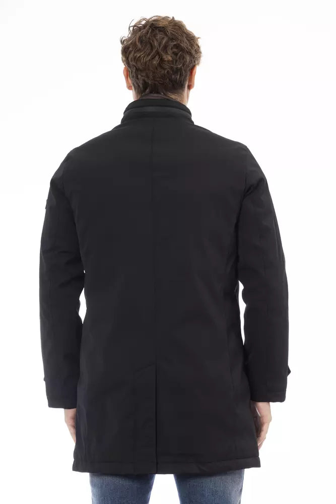 Black Polyester Men's Jacket