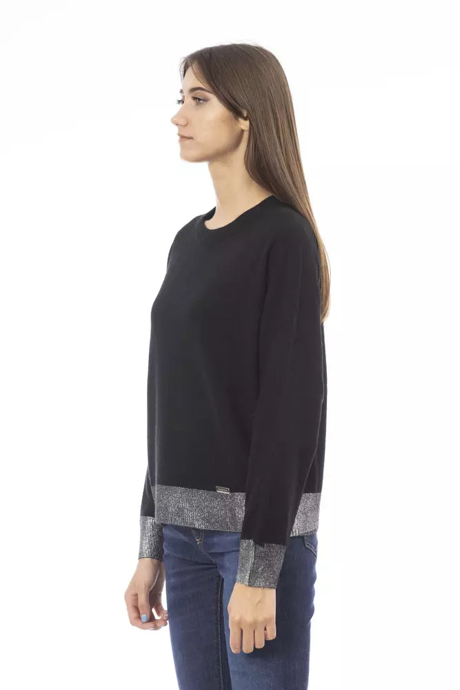 Black Wool Women Sweater