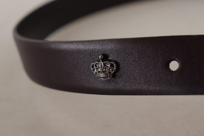 Elegant Dark Brown Leather Belt