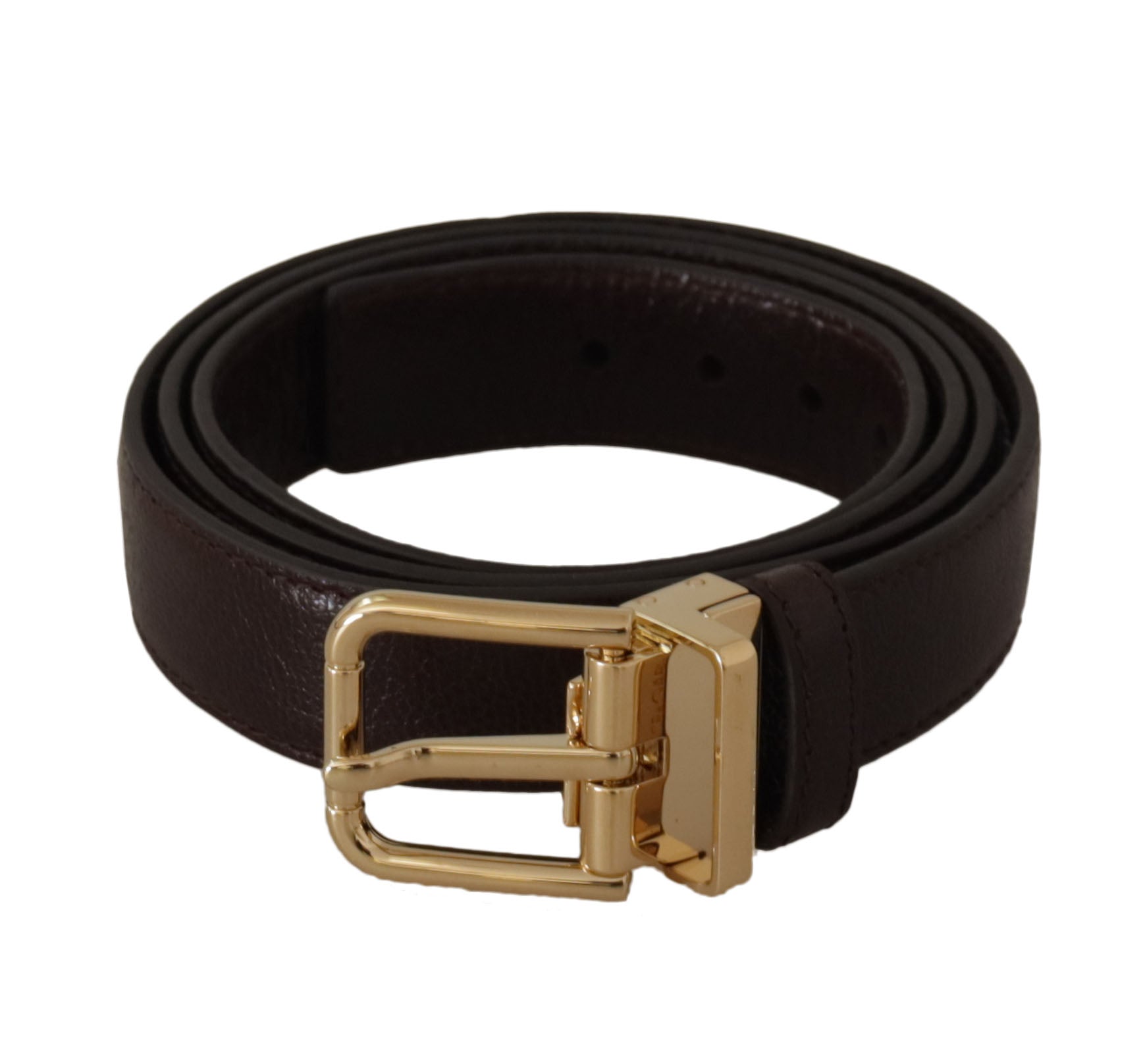 Elegant Leather Belt with Metal Buckle