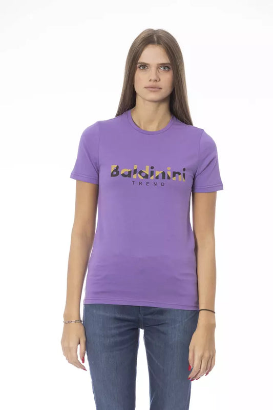 Purple Cotton Women T-Shirt