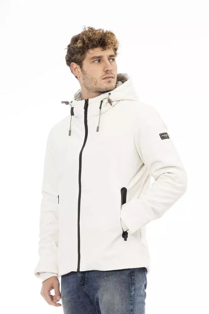 White Polyester Men Jacket