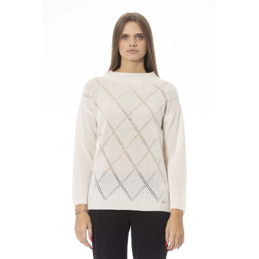 Beige Cashmere Women Sweater