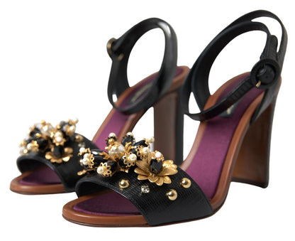 Elegant Embellished Leather Sandals