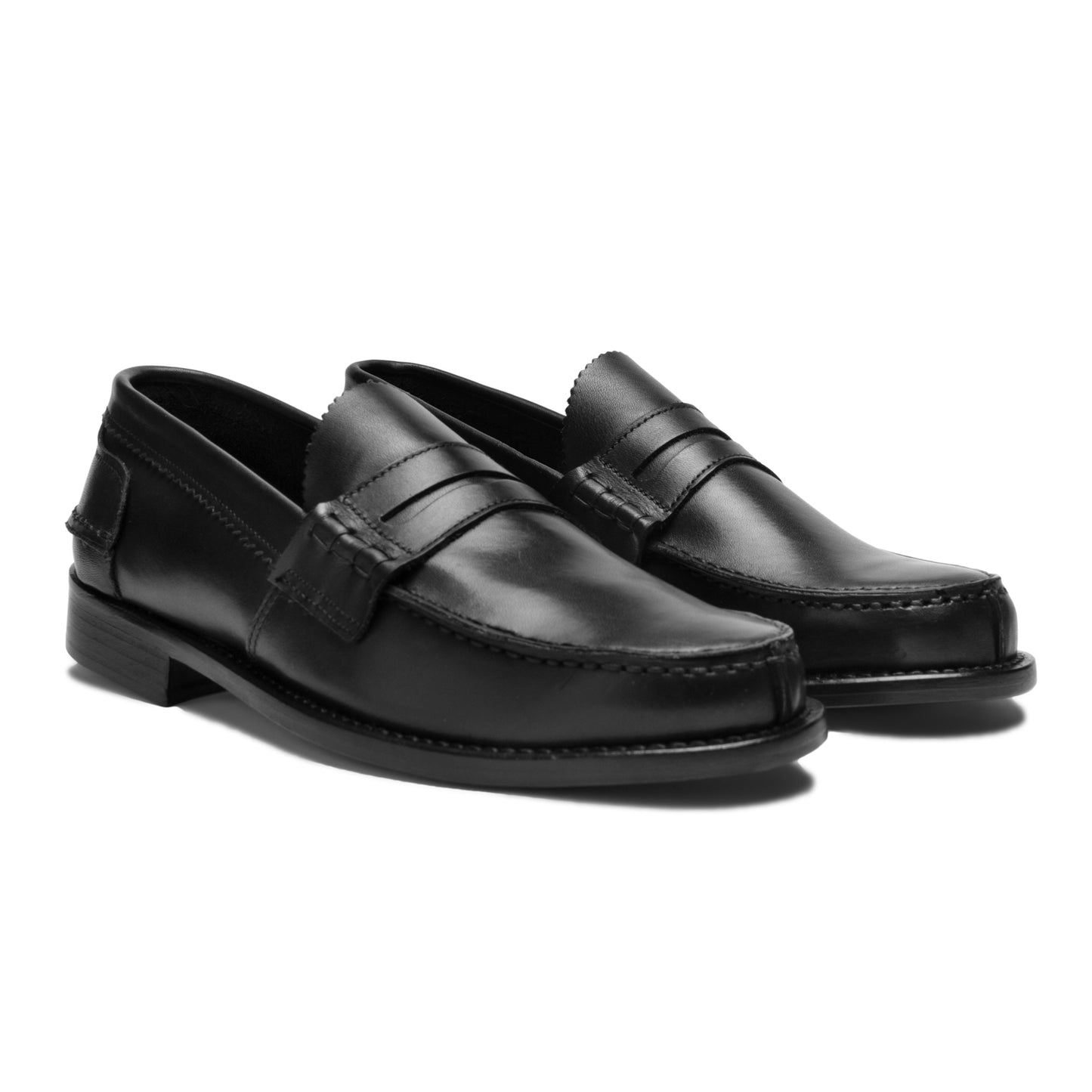 Elegant Black Calf Leather Loafers