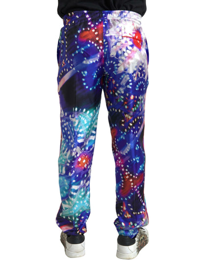 Multicolor Silk Jogger Pants