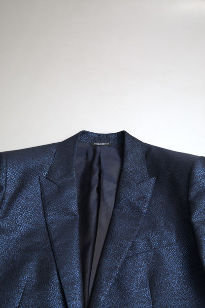 Metallic Blue Martini Slim Fit Suit